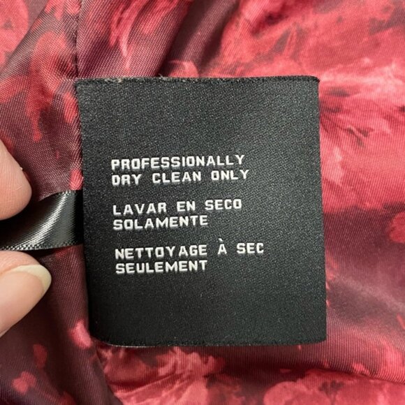 Guess‎ Los Angeles Fuzzy Pea Coat Wine Burgundy Size M - Picture 5 of 16